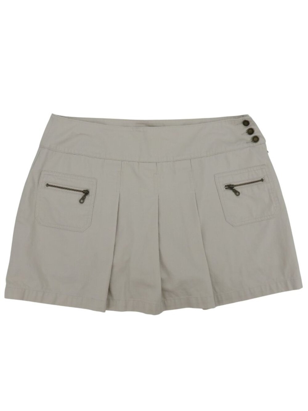 VTG LA Blues Women Plus Size 20W Beige Pleated Skort Shorts Skirt Zipper 1990s